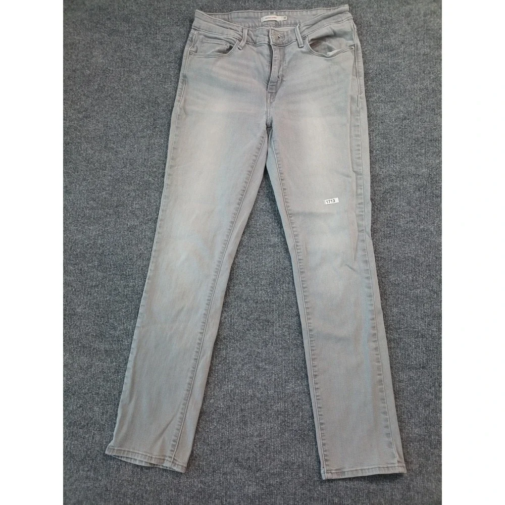 Levi's 511 Slim Fit Jeans Gray Wash Stretch Mens 31x32 Denim Pants